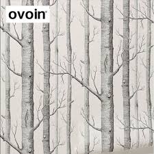 Black And White Birch Tree Wallpaper Modern Design Black White Birch Tree Wallpaper For Bedroom Living Room Forest Wood Wallpapers Birch Tree Wallpaper Tree Wallpaper Bedroom Home Wallpaper