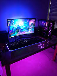 I May Have Overdone It With The Rgb Video Game Room Design Video Game Rooms Gaming Room Setup