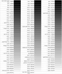 Html Colour Code Chart Neutrals Black White Grey Hex