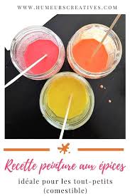 La Recette De La Peinture Maison Aux Epices En 2020 Peinture Comestible Peinture Maison Peinture Bebe