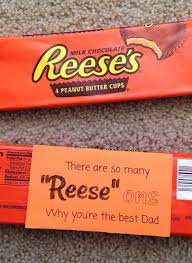 Birth Of A Candy Bar Joke Reese S Peanut Butter Cup Pun Reese Ons Valentine S Day Candy Gram Candy Bar Puns D Father S Day Diy Diy Father S Day Gifts Diy Gifts For Boyfriend