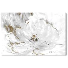 Download and use 10,000+ white wall stock photos for free. Runway Avenue Abstract Wall Art Canvas Prints Camelia Morning Flowers White Gold Walmart Com Walmart Com