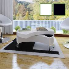 Robas lund couchtisch wohnzimmertisch weiß hochglanz drehbar 360°, hugo bxhxt 75 x 30 x 75 cm. Vidaxl Couchtisch Formverstellbar Beistelltisch Tisch Hochglanz Weiss Schwarz Ebay
