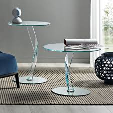 Tonelli Bakkarat Glass Coffee Table End Table Living Room Furniture Ultra Modern Glass Side Tables Living Room Table Italian Furniture Modern