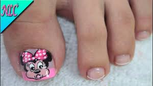 No dudes en descargar estas. Decoracion De Unas Para Pies Minnie Mouse Minnie Mouse Nail Art Como Pintar Una Minnie Nlc Youtube