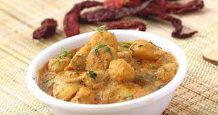 Kashmiri Dum Aloo Recipe Authentic Kashmiri Aloo Curry With Deep Fried Potatoes Recipe Recipes Aloo Recipes Curry Recipes