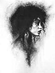 Art Woman Art Pencil Drawing Black And White Pictures Torn Drawing With Images Female Art Portrait Drawing Charcoal Drawing