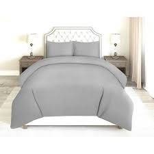 Duvet cover with button closure and a pair of. Wrinkle Resistant Luxury Hotel Duvet Cover Set Double Grey Buy Online In South Africa Takealot Com
