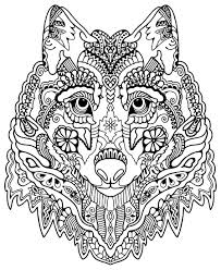 Awesome Wolf From Awesome Animals Mandala Coloring Pages Animal Coloring Books Animal Coloring Pages