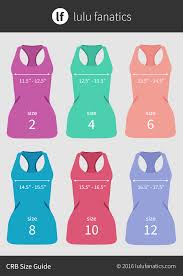 lululemon cool racer back size guide lulu fanatics