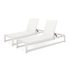 Alibaba.com offers 20,322 chaise lounge products. Modesta Outdoor Mesh Chaise Lounges Set Of 2 By Christopher Knight Home 76 50 W X 25 50 D X 11 50 H On Sale Overstock 30682720 White