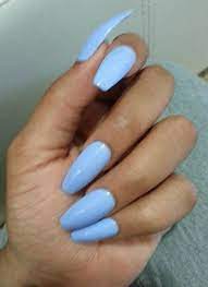 Matte Light Blue Coffin Nails Pastel Blue Press Glue On Long Or Short Wedding Acrylic False Fake Nails Stiletto Square Oval Glossy In 2021 Blue Coffin Nails Blue Acrylic Nails Light Blue