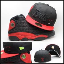 New Era Chicago Bulls Fitted Hat Cap For Air Jordan Retro 13 Xiii Bred Black Red Air Jordans Retro Black And Red Fitted Hats