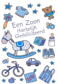 Wenskaart Felicitatie Geboorte Zoon D4144 50 Knutselkraam Com