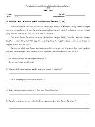 Penulisan bahasa melayu tahun 3. Bm Pemahaman Tahun 3 2018mac