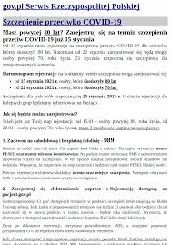 15 stycznia rusza centralna rejestracja i możliwość umawiania szczepień dla seniorów powyżej 80 roku życia. Harmonogram Szczepien Covid 19 Centrum Medyczne For Help