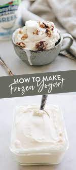 How To Make Frozen Yogurt Just 3 Ingredients The Healthy Maven Homemade Frozen Yogurt Frozen Yoghurt Recipes Frozen Yogurt Recipes