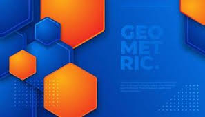 Geometric orange and blue wallpaper. Abstract Blue And Orange Geometric Pattern 696332 Vector Art At Vecteezy