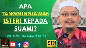 Jadi, sebagai isteri solehah, menjadi tanggungjawab anda untuk sentiasa mendidik hati agar ikhlas melakukan kerja hal ehwal rumahtangga. Dato Ustaz Kazim Elias Apa Tanggungjawab Isteri Kepada Suami Cute766