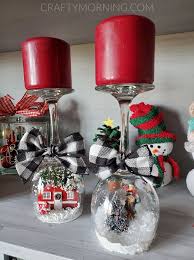 Wine Glass Snow Globe Candle Holders Crafty Morning