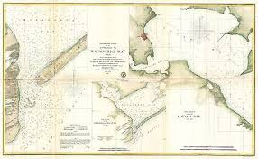 1857 Coastal Survey Map Nautical Chart Of Matagorda Bay And