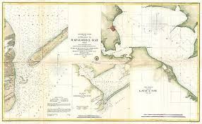 1857 coastal survey map nautical chart of matagorda bay and