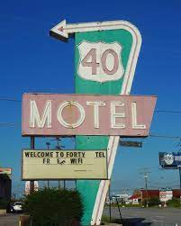The Forty Motel Columbus Ohio This Motel Is Named For The Historic Us Highway 40 Along Which It Sits It Was Probab Motel Vintage Neon Signs Columbus Travel