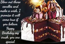 Birthday Wishes For My Crush Boy Happy Birthday Wishes For Crush With Cake Image Happy Birthday Wishes First Birthday Wishes Birthday Wishes