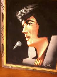 1970's original art by Ortiz Velvet Elvis