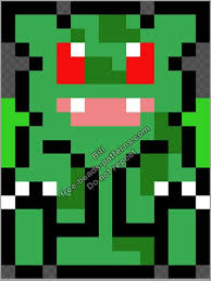 001 Pokemon Bulbasaur Free Nabbi Beads Photopearls Design 15x20 Pokemon Bulbasaur Pokemon Fuse Bead Patterns