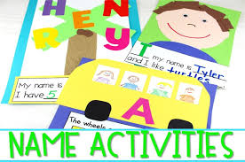 fun name activities for early learners crafts and