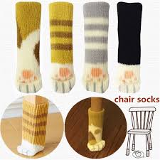 Popular cat chair socks floor of good quality and at affordable prices you can buy on aliexpress. 4 Pcs Cat Paw Table Chair Foot Leg Knit Cover Protector Socks Sleeve Protector Furniture Other Home Furniture