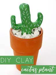 Here's what you will need i rolled out little snakes of clay to add texture to one cactus. Diy Clay Cactus Plant Living La Vida Holoka