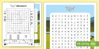 This 'j, g or dge' spelling quiz tests ks1 children on these letters and trigraph that sound the same but are used to spell different words. Dge Word Search Teacher Made