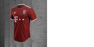 The jersey is designed in classic club colors of 'fc bayern true red' and white. Bayern Munich Home Shirt 2020 21 Planet Football