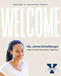 Join us in welcoming High School Business Teacher, Ms. Janna ...