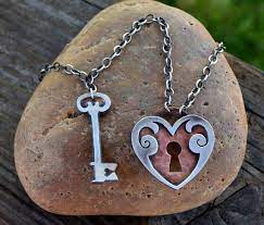 Locket And Key Necklace Tattoo Heart Locket Skeleton Key By Arrok Heart Locket Copper Jewelry Tatto Heart Locket Tattoo Locket Tattoos Vintage Key Tattoos