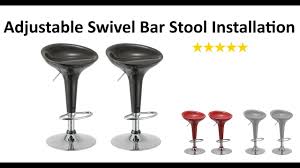 We carry a versatile selection of beautiful bar stools and counter stools in various materials. Adjustable Swivel Bar Stool Chair Installation Youtube