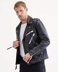 Signature Biker Jacket In Black 7 For All Mankind Biker Jacket Mens Designer Jeans Jackets