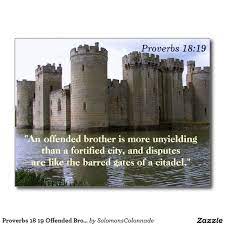 Proverbs 18 19 Offended Brother Bible Verse Card Zazzle Com In 2021 Scripture Cards Verses For Cards Bible Verse Cards