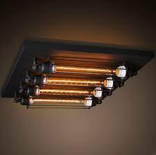 Constructed of hand worked iron, it features a protective wire cage and stamped ceiling plate lending an authentic look. Flush Mount Loft Style Industrial Vintage Ceiling Lights Lamparas De Techo Luminaria Lustres De Sala Ceiling Lamps For Home Ceiling Lights Ceiling Lampvintage Ceiling Light Aliexpress