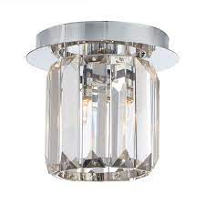 Illuminate your space with a modern touch with this flush mount light. Home Decorators Collection Miette 1 Light Chrome Flushmount Ceiling Light With Crystal Sha The Home Depot Canada