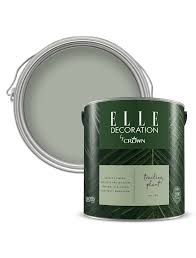 Crown bathroom paint colours 2020. Elle Decoration By Crown Flat Matt Paint 323 Trailing Plant Elle Decoration By Crown Buy Paints Online