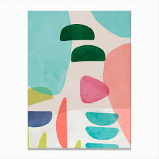 Organic Bold Shapes Canvas Print In 2021 Organic Shapes Art Organic Shape Design Diy Canvas Art