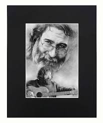 Jerry Garcia Portrait Art Artworks Print Picture Photograph Small Poster  Decor Display Size With Matted 8"x10"