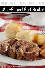 1 can campbell's condensed cream of mushroom soup. Wine Braised Beef Brisket Recipe Slow Cooker Pot Roast Recipes Pot Roast Slow Cooker Crockpot Recipes Slow Cooker