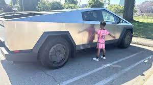 Wizkid buys cybertruck for his son