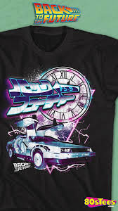 This Back To The Future T Shirt Shows Doc Brown S Time Traveling Delorean Hill Valley Courthouse Clock And Movie Titl Mens Tshirts Back To The Future T Shirt