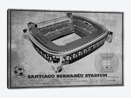 Official team crest design fans will love. Madrid Santiago Bernabeu Stadium In Team Colors Cutler West Icanvas