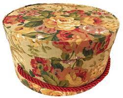 Hat Box In Red Floral Ready To Ship Round Box French Etsy Fabric Covered Boxes Decorative Boxes French Cottage Decor